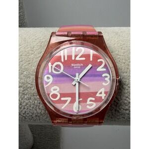 Swatch Originals CLASSIC ASTILBE GP140 New Battery 34MM 7.5" Ladies Watch